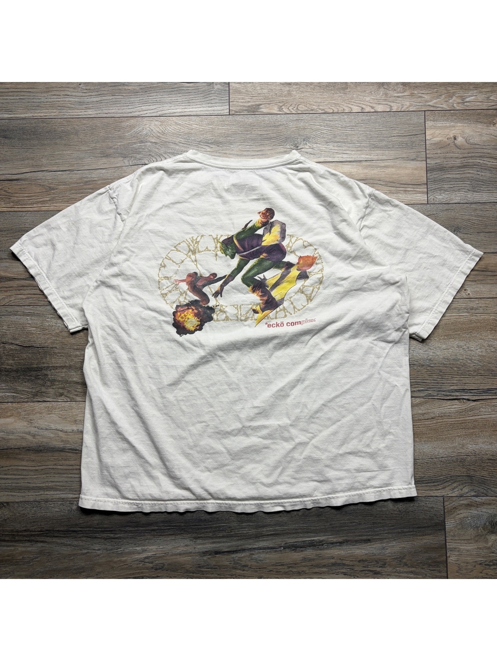 ecko unltd. XL White Cotton Graphic T-Shirt with Spiderman Print